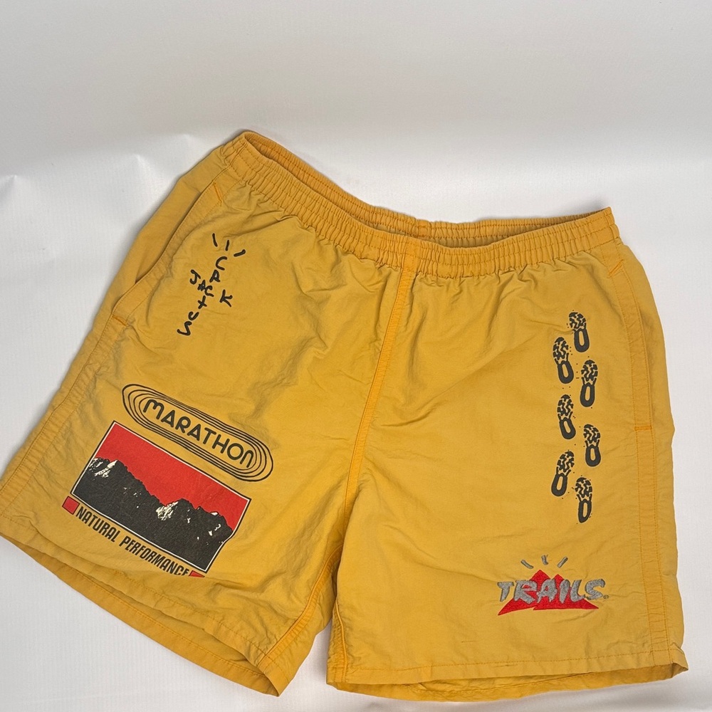 Cactus Jack by Travis Scott Path Trail Shorts Yellow